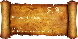 Pleva Mirjam névjegykártya